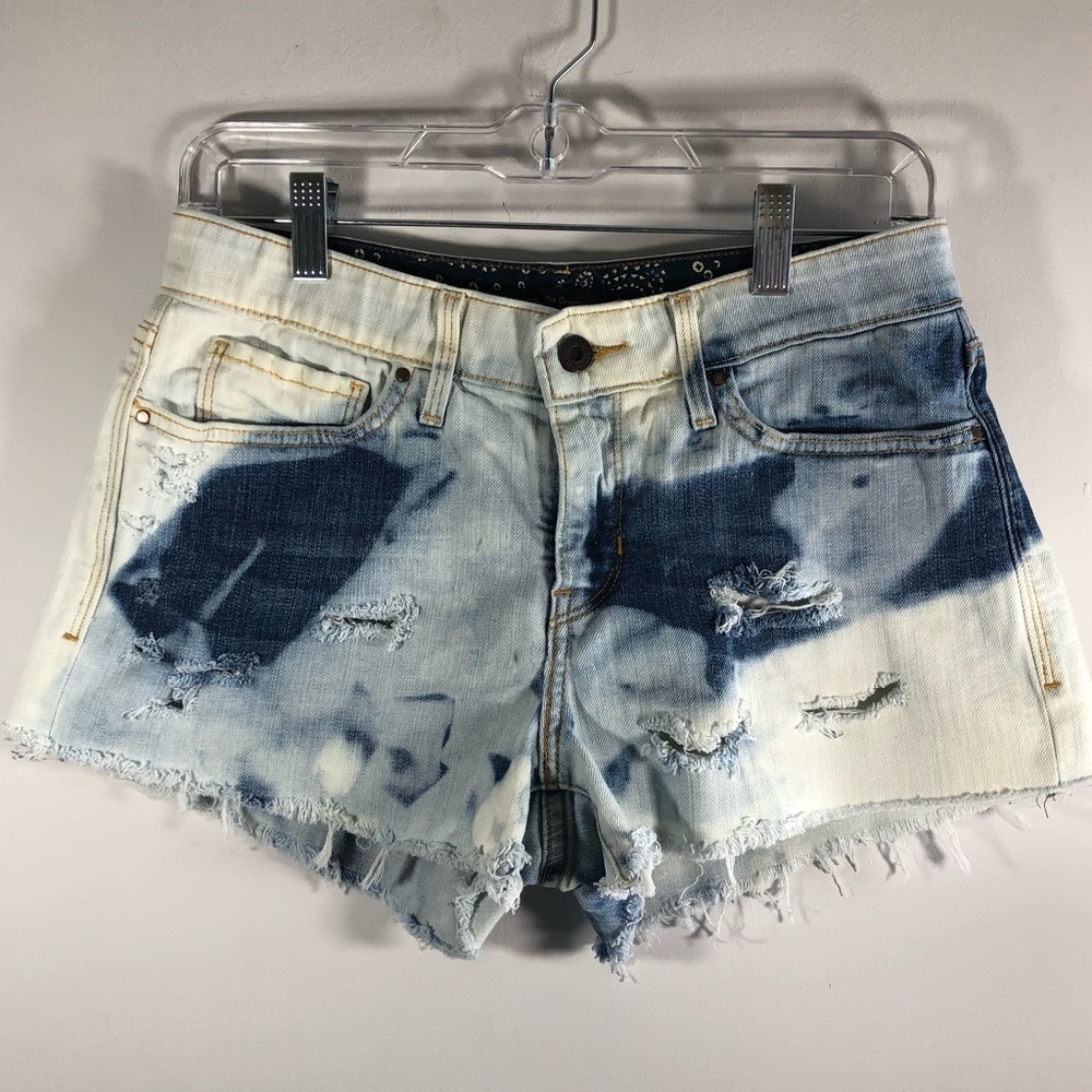 Levi’s Destroyed bleached stretch denim cutoffs 8